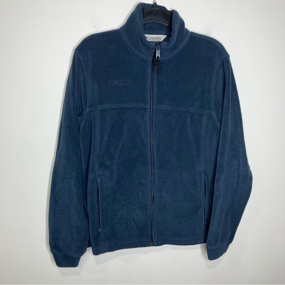 Columbia navy blue full zip fleece jacket size 18/20 youth
